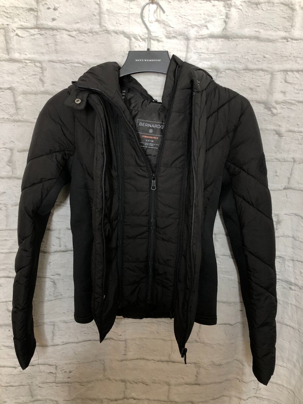 Bernardo Women's Small Hooded Packable Quilted Puffer Jacket Coat Full Zip